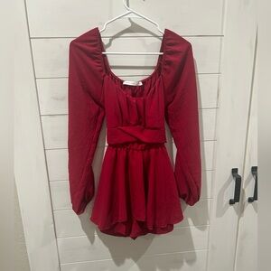 Red shorts romper from Altar’d State